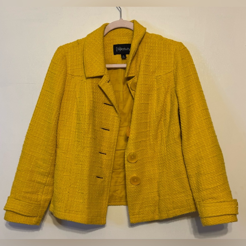 Relativity‎ Women's Mustard Yellow Blazer